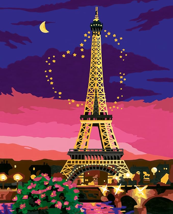 Ravensburger City of Love Paint by Numbers Kit for Adults - 23624 - Painting Arts and Crafts for Ages 14 and Up