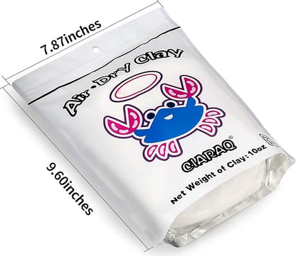 CiaraQ White Air Dry Clay, DIY Modeling Clay, Easy to Use for Children and Artists. 10 oz/Bag