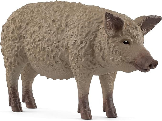 Schleich Farm World - Cute, 4" Mangalica Pig Toy for Kids. Realistic, Farm Animal Toys for Boys and Girls. Fun Educational Figure for Screen-Free, Imaginative Learning for Children Ages 3+ 14892