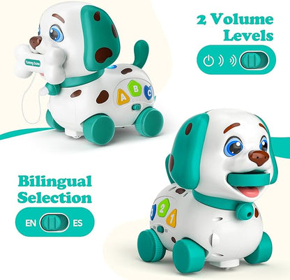 Musical Bilingual Toys for 1 Year Old Boy Gifts, Educational Baby Toys 6-12-18 Months, 1st Birthday Boy Gifts for 1 Year Old Girl Presents, Learning Puppy for Toddlers