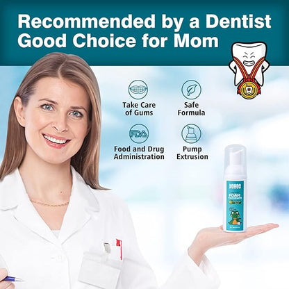 NOHOO Kids Foam Toothpaste with Fruit Flavor,Fluoride Free Natural Formul, Foam Toothpaste for Electric Toothbrush,Suitable for Toddler's Oral Cleaning and Cavity Prevention (2PCS Cantaloupe)