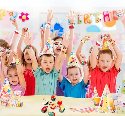 Christmas Decorations Christmas Slap Bracelets for Kids Bulk Wristbands Christmas Decor Christmas Bracelets with Christmas Santa Deer Christmas Tree Hat Slap Gifts