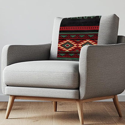 Navajo Recliner Headrest Cover Washable Red Sofa Headrest Covers Couch Headrest Covers Furniture Protector for Living Room Home 1 Pcs