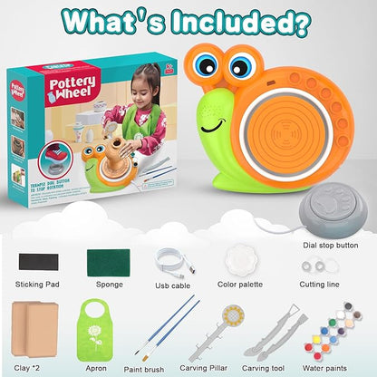 Pottery Wheel for Kids, Birthday Christmas Gifts Toys for Boy Girls Age 6 7 8 9 10 11 12