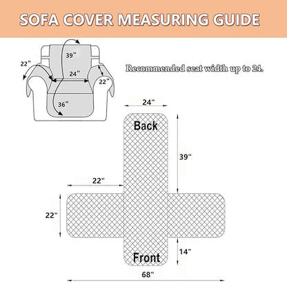 EVENHUG Chair Sofa Cover Sunflower Chair Sofa Slipcover Washable Couch Covers Non-Slip Furniture Protector Cover with Elastic Straps for Pets Kids Dog Cat (Chair,Orange)