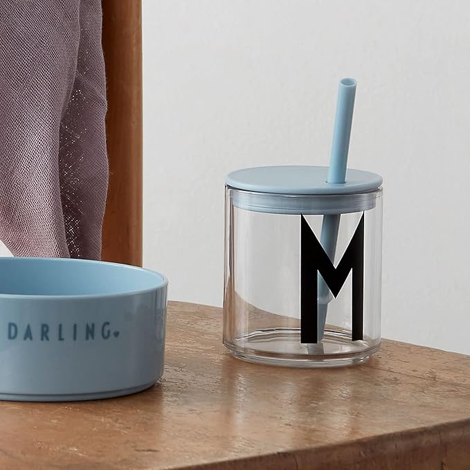 Design Letters Tritan Sippy Cups (A-Z) 6 Oz | Training Cup for Baby | Toddler Cup Unbreakable, BPA/BPS Free | Baby Cup Designed in Denmark | Tumbler for Kids Transparent