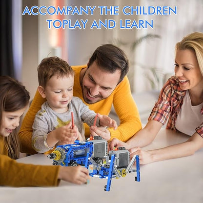 330Pcs Building Kit, 12 in 1 STEM Toys with Electric Power Motor for Kids, DIY Erector Set for Boys Girls, Technic Building Suit Creative Play Great Gift for Kids Age 6+