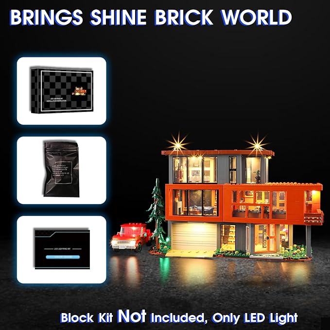 Vaodest LED Light for Lego Twilight The Cullen House 21354 Set,Design and Configuration Compatible with Model 21354(LED Light Only, Not Building Block Kit)