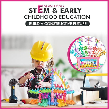 Curious 2 Learn Pastel Colors Building Blocks 300ct - Kids STEM Toys Educational Building Toys- Discs Sets Interlocking, Solid Plastic for Preschool Kids Boys and Girls Aged 3+, Creativity Kids Toys