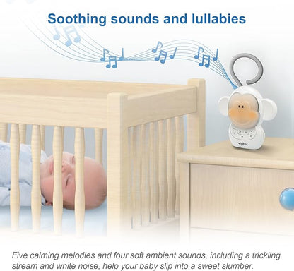 VTech DM1411 Audio Baby Monitor & Portable Soother Dual-Unit Rechargeable Battery, Long Range, Soft-Glow Night Light, Soothing Sounds & Lullabies, Digital Wireless Transmission, Sound Indicator