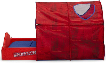 Delta Children Nick Jr. PAW Patrol Sleep and Play Toddler Bed with Tent, Red