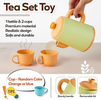 Play Kitchen Pots and Pans Set for Kids, Pretend Role Play Cooking Toys Gifts for Toddlers Girls Boys Ages 3 4 5 6