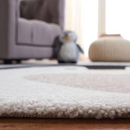 SAFAVIEH Carousel Kids Collection Accent Rug - 2'3" x 4', Light Grey & Black, Non-Shedding & Easy Care, Ideal for High Traffic Areas for Boys & Girls in Playroom, Nursery, Bedroom (CRK132F)