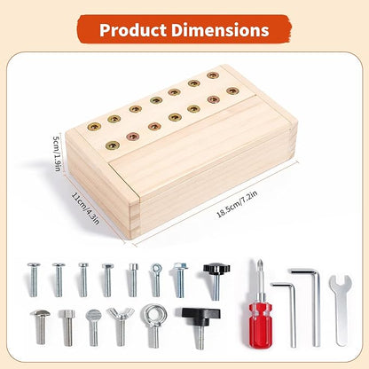 INIFEIDALA Kids Tool Set,Montessori Toys for 3 4 5 Year Old,Montessori Screwdriver Board Set,Sensory Preschool Learning for Toddler Travel,Fine Motor Skills - STEM Toys
