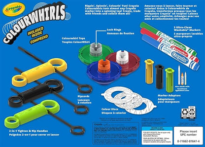 Crayola Colourwhirls (3ct), Spin Art Toy, Spinning Top Toy for Kids, Arts & Crafts Kit, Gift for Boys & Girls, Ages 6, 7, 8