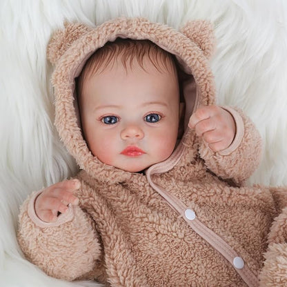 Reborn Baby Dolls - 18 Inch Realistic Baby Doll Lifelike Full Baby Boy Real Life Baby Doll with Soft Vinyl Body can Swimming with Accessories Gifts for Kids 3+