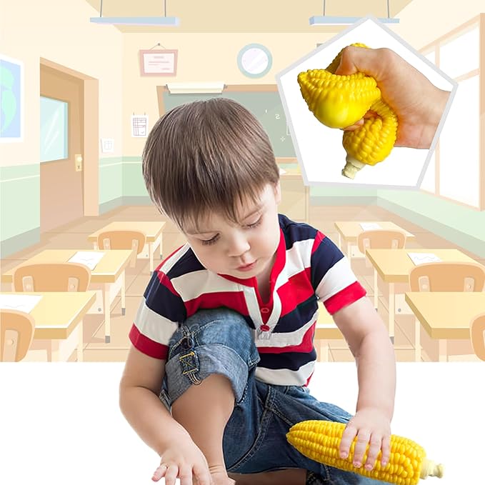 Corn Squishies Stress Relief Novelty Toy Soft Scented Simulation Corns Squeeze Toys Cute Birthday Gift for Kids (Corn)