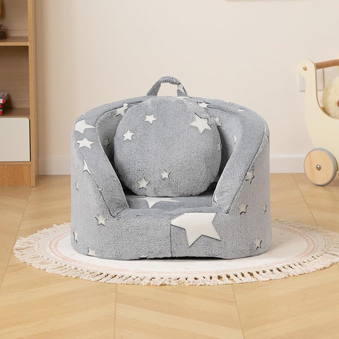 ALIMORDEN Snug-Arch Toddler Couch, Comfy Foam Baby Chair, Ergonomic Toddler Chair with a Snug Embrace Design for Boys and Girls