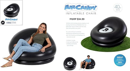 Air Candy Inflatable 8 - Ball Chair - It's a Comfortable seat as Well as a Stylish Addition to Your Game Room, Dorm Room or Anywhere to use Both Indoors & Outdoors.