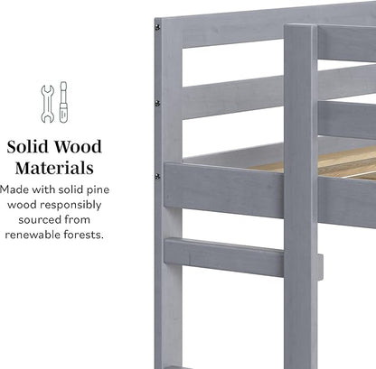 Walker Edison Modern Twin-Size Children's Bed Frame Bedroom, Twin-Size, Grey