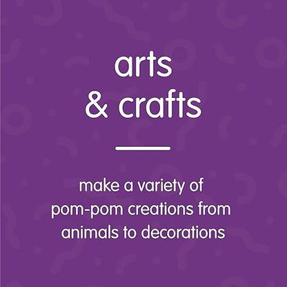 Colorations Super Fluffy Soft Acrylic Jumbo Pom Poms, Set of 50, 2 inches, Resealable Bag, for Kids, Arts & Crafts, DIY Crafts, Hobby Supplies, Creative Craft DIY Material, Quality