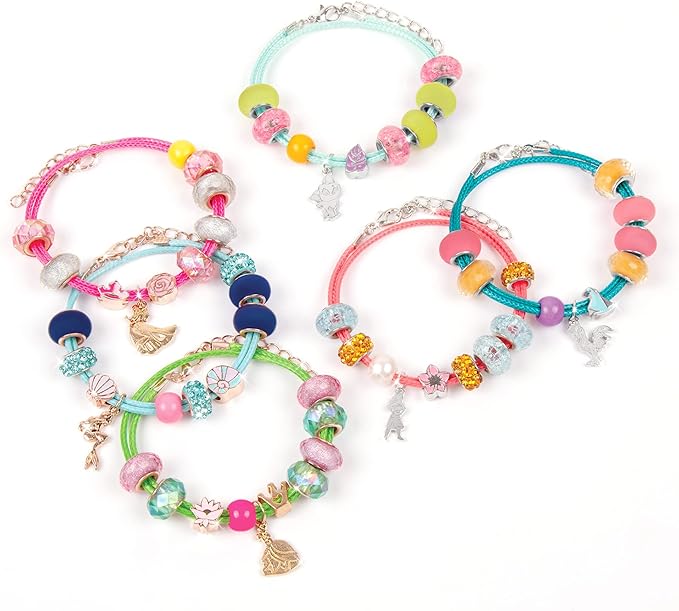 Make It Real Disney Princess 2 in 1 Deluxe Royal Jewels & Gems - Disney Princess Craft Kit with Disney Charms & Beads - Disney Princess Jewelry Making Kit for Girls 8-10-12-14