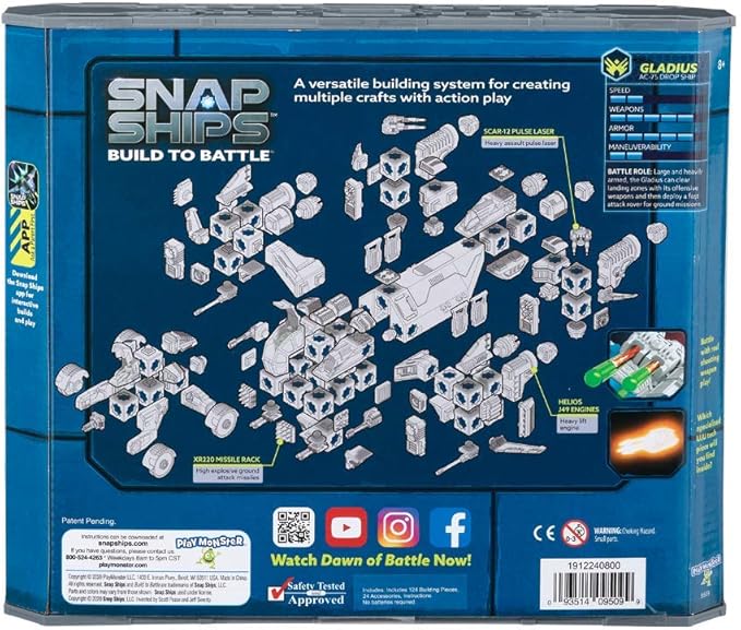 Gladius AC-75 Drop Ship - Construction Toy for Custom Building and Battle Play - Ages 8+