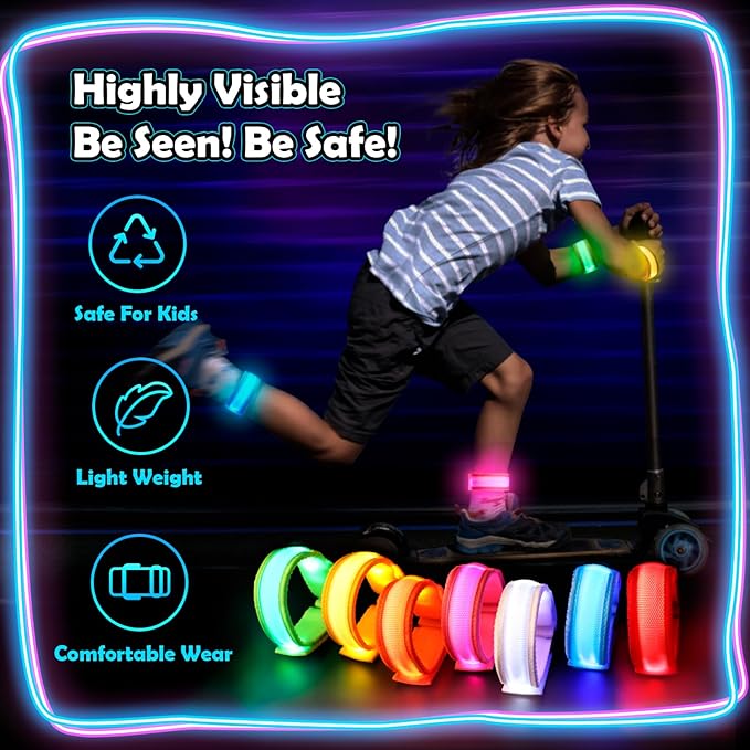 14/7 PCS LED Glow Bracelets, LED Light Up Bracelets for Kids Adults,Glow in The Dark Party Favors Supplies for Valentine's Day Gifts, Night Events, Concerts Rave Sports Accessories...