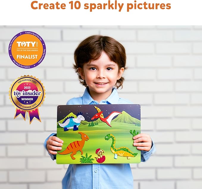 Skillmatics Art & Craft Activity - Foil Fun Dinosaurs, No Mess Art for Kids, Craft Kits & Supplies, DIY Creative Activity, Gifts for Boys & Girls Ages 4, 5, 6, 7, 8, 9, Travel Toys