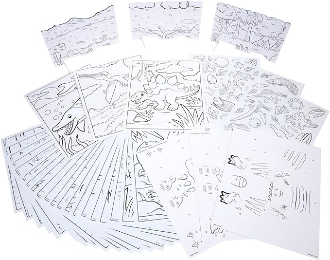 Crayola Dinosaur 5-in-1 Art Kit for Kids, Dinosaur Toys, Kids Art Set, Dinosaur Gift for Boys & Girls, Ages 4+