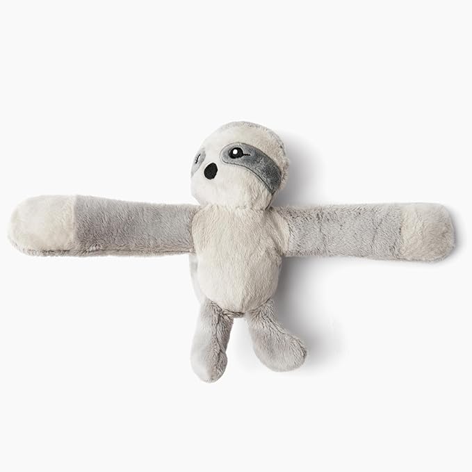 Hug Babies Cute Mini Plush Stuffed Animal Bracelet for Kids | Soft & Cuddly Portable Comfort Adorable On-The-Go Companion for Travel School & Adventures Ages 2+ (Sam The Sloth)