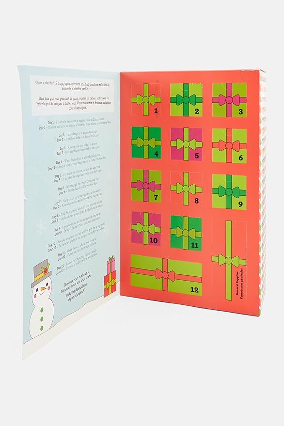 Kid Made Modern 12 Days of Christmas Themed Kids Craft Kits Ages 6+ - Fun Christmas Activities for Boys & Girls - Complete Arts and Crafts Kit to Create Xmas Ornaments for Gifts or Decorations