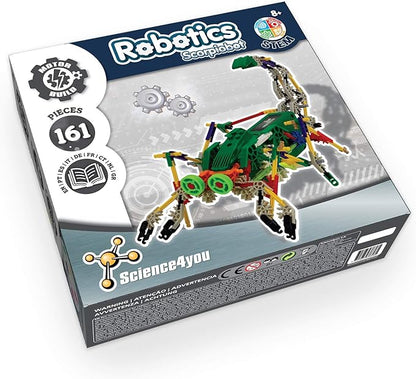 Science4you Scorpiobot Robotics Kit for Kids - Building Robot Toys for Kids 8-12 Year olds, Robot Kit with 161 Pieces, Stem Building Games, Robots for Kids, Gift for 8+ Year Olds Boys and Girls