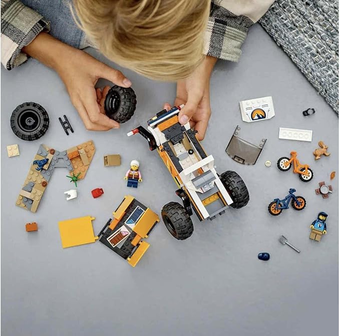 LEGO City 60387 4WD Off-Road Adventure Toy Blocks, Present, Vehicle, Glue, Boys, Girls, Ages 6 and Up