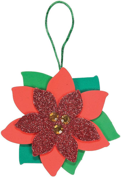 Poinsettia ORN Craft Kit - 12 - Crafts for Kids and Fun Home Activities