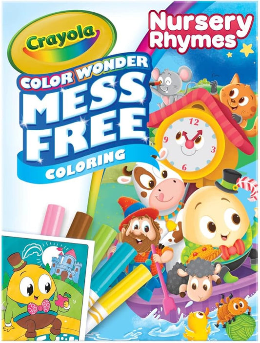 Crayola Color Wonder Nursery Rhymes, Mess Free Coloring Pages & Markers, Gift for Kids, Age 3, 4, 5, 6
