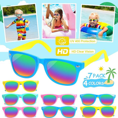 Pool Party Favors Beach Party Favors, 56 PCS Goodie Bag Stuffers Summer Beach Toys, Beach Balls Kids Sunglasses Bubble Wands Water Guns Slap Bracelets Whistles Tattoo, Pool Toys for Kids Ages 4-8-12