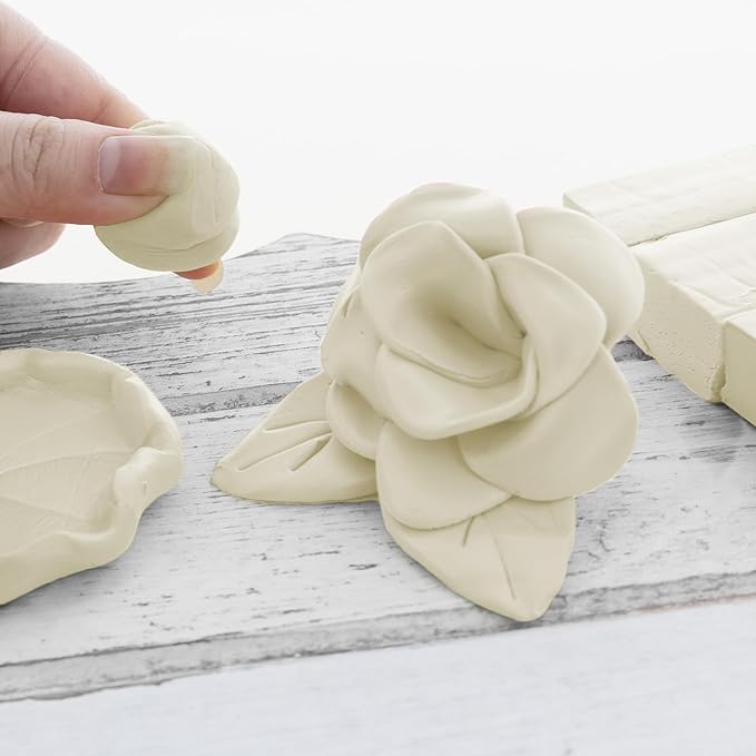 BAZIC Modeling Clay Cream White Color 1 LB, Light Dough Art Craft, Non Toxic Gift for Artist Kids Toddler Boys Girls, Bulk for Classroom, 2-Pack