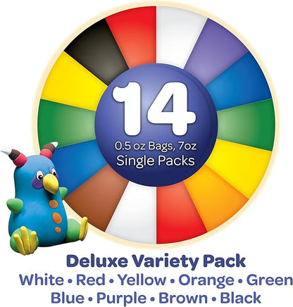Crayola Model Magic Deluxe Variety Pack (14ct), Essential Easter Basket Stuffers, Kids Air Dry Clay, 7oz, Bulk Modeling Clay Alternative, Gift for Kids, Ages 4+