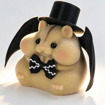 Handmade Taba Squishy Hamster Toy, Cute Squishy Hamster Fidget Toy, Soft Silicone Mochi Furry Toy, Stress Relief for Adults & Kids (Brown-Monster)