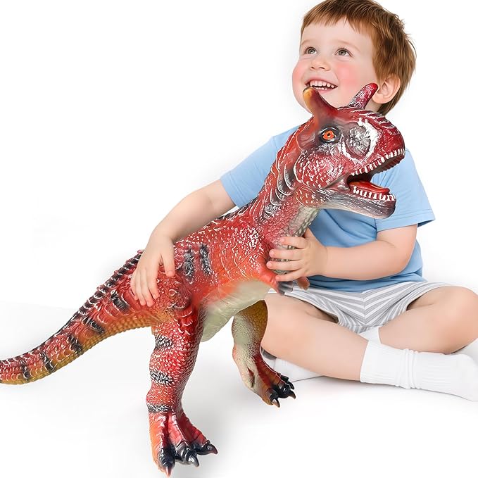 Big Carnotaurus 28 inch, Dinosaur Toys for Kids 3-5, Large Inflatable Dinosaur Toys for Kids Toddler Party Favors, Birthday Gifts for Boys Girls