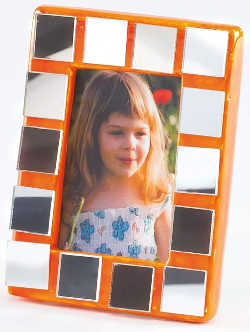 Baker Ross EF548 Self Adhesive Mirror Tiles, Kids Card Making, Mosaic Crafts, Collage (Pack of 100), 1.3cm, Assorted