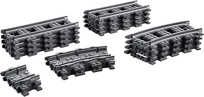 LEGO City Tracks 60205-20 Pieces Extension Accessory Set, Train Track and Railway Expansion, Compatible with LEGO City Sets, Building Toy for Kids, Great Gift for Train and LEGO City Enthusiasts