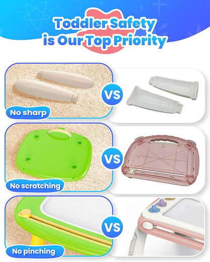 Seimome Toddlers Toys Ages 1-3, Magnetic Drawing Board, Doodle Board Pad Learning and Educational Toys for 18 Months Baby 1-3 Yr Kids Birthday Gifts - Green