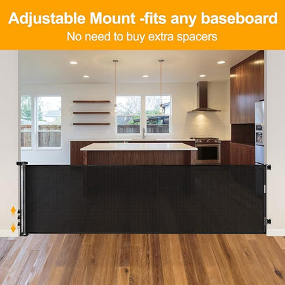 180 Inch Extra Wide Dog Gates for The House Extra Wide Retractable Dog Gate for Doorway Indoor Extra Long Baby Gate for Large Openings Retractable Baby Gate Outdoor Baby Gate for Deck Outdoor Dog Gate