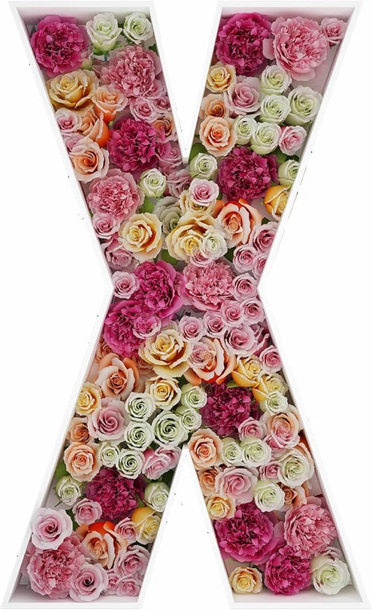 2FT Letter X Mosaic Balloon Frame Letter DIY Fillable Letters Kit for Birthday Party Wedding Backdrop Decor