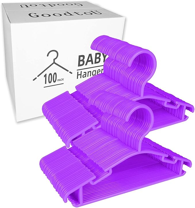Childrens Hangers Kids Hangers for Clothes Kid Hanger Bulk Purple Kids Hangers 100 Pack