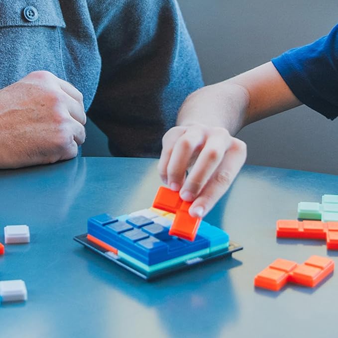 Educational Insights Upzzle - Strategic Stacking Puzzle Game for 2 Players, Brain Teaser Puzzles for Kids and Adults, Perfect for Family Game Night, Gift for Ages 7+