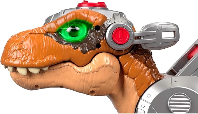 Fisher-Price Imaginext Jurassic World Dinosaur Toy, T. rex with Lights & Owen Grady Figure, Preschool Kids Ages 3+ Years (Amazon Exclusive)