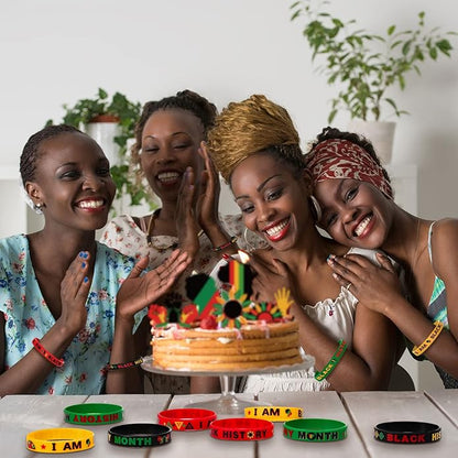 Black History Month Silicone Bracelets February Bracelets Black History Month Wristbands Black Freedom Day Bracelets Black History Month Gifts Stuffers for Adults